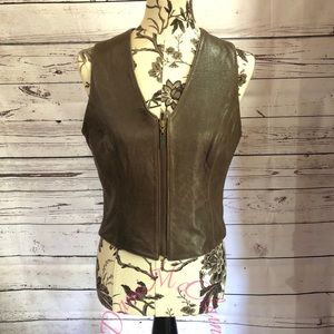 Karen Kane Brown Leather Vest